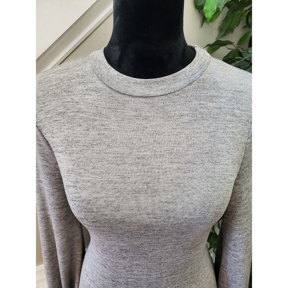 Sheln Women's Gray Polyester Crew Neck Long Sleeve Knee Length Dress Size Small - Picture 2 of 12